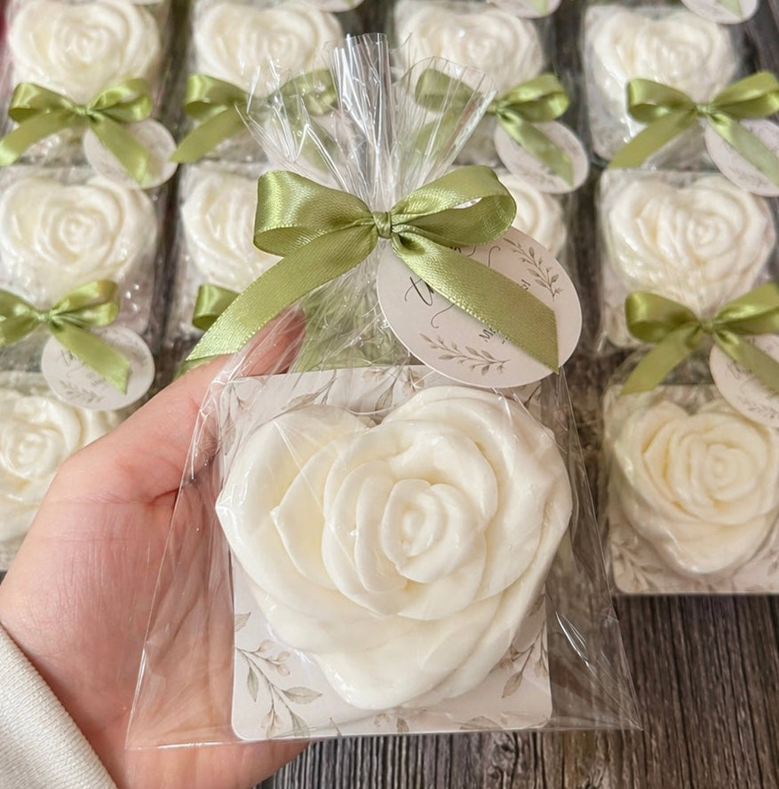 Heart Rose Soap Favors