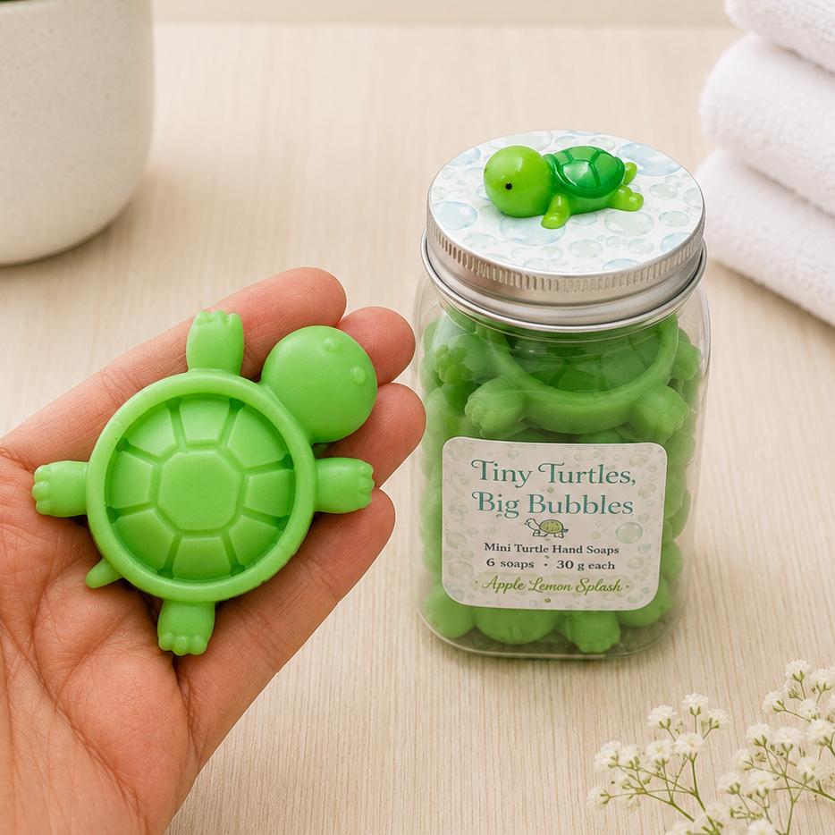 Tiny Turtles, Big Bubbles Soap Jar