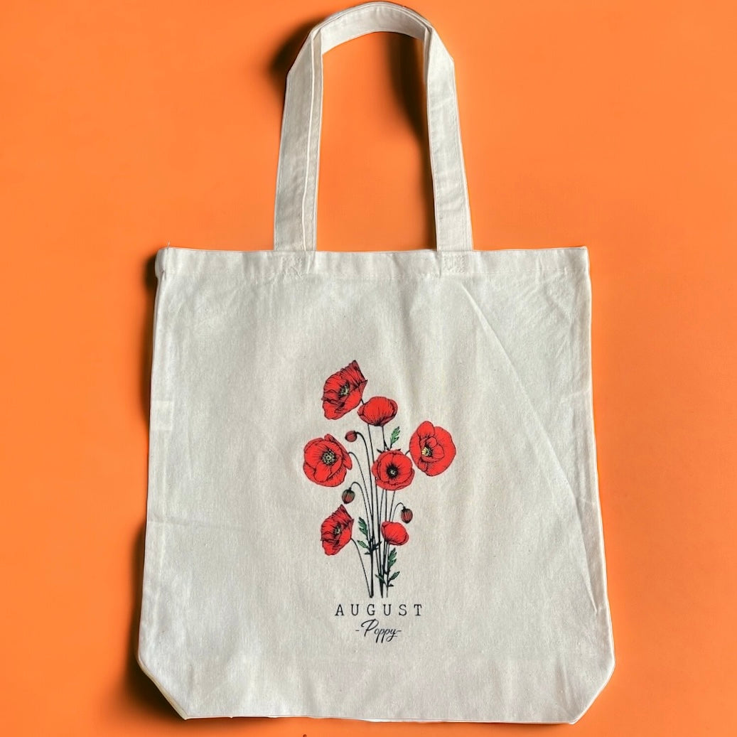 Birth Flower Tote Bag (AUGUST)
