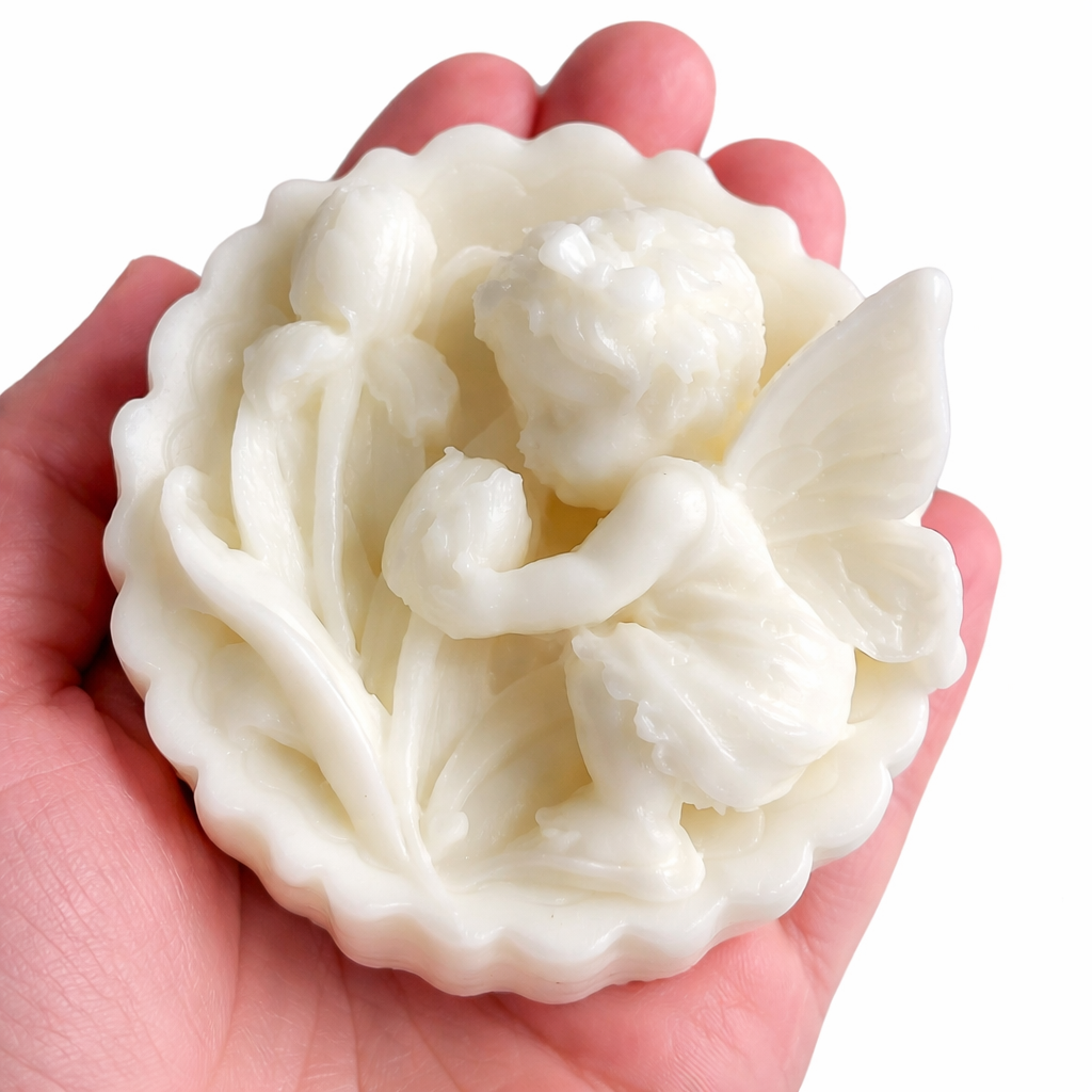 Child Smelling a Flower Soap Bar