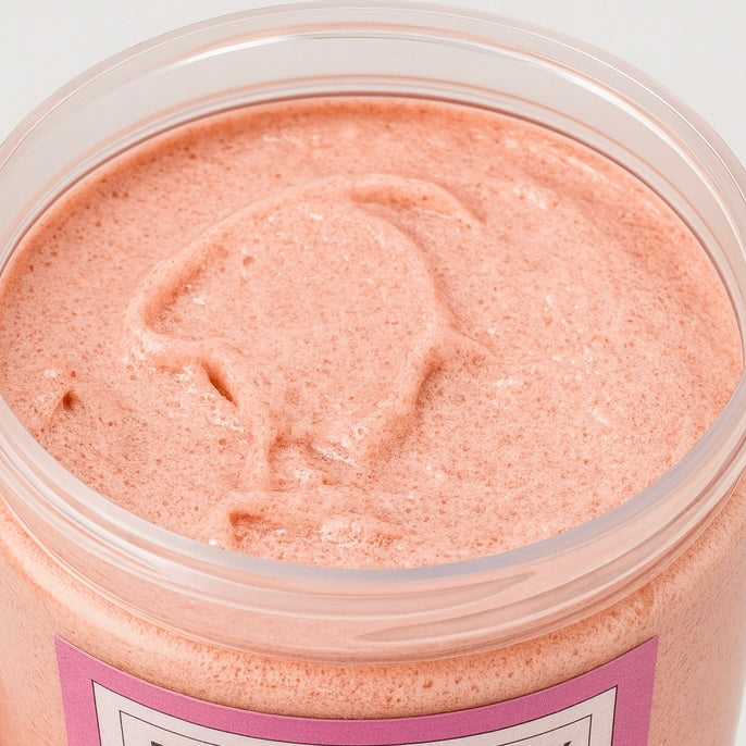 French Pink Clay Foaming Body Scrub