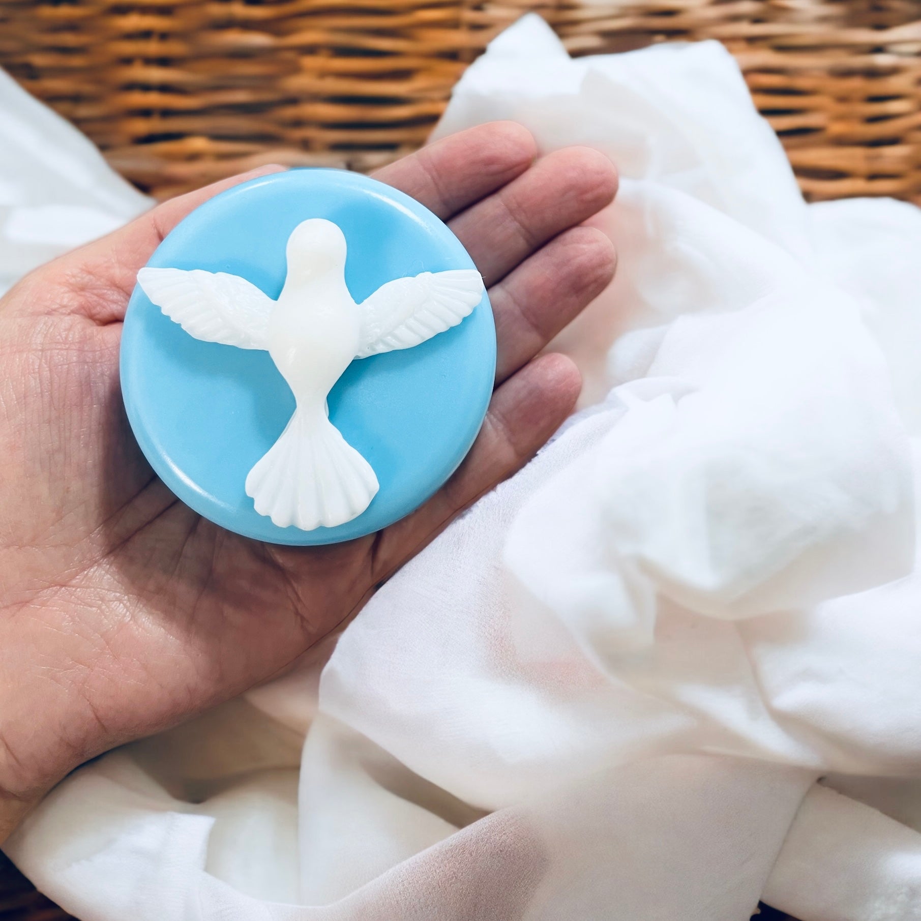Peace Dove Round Bar Soap
